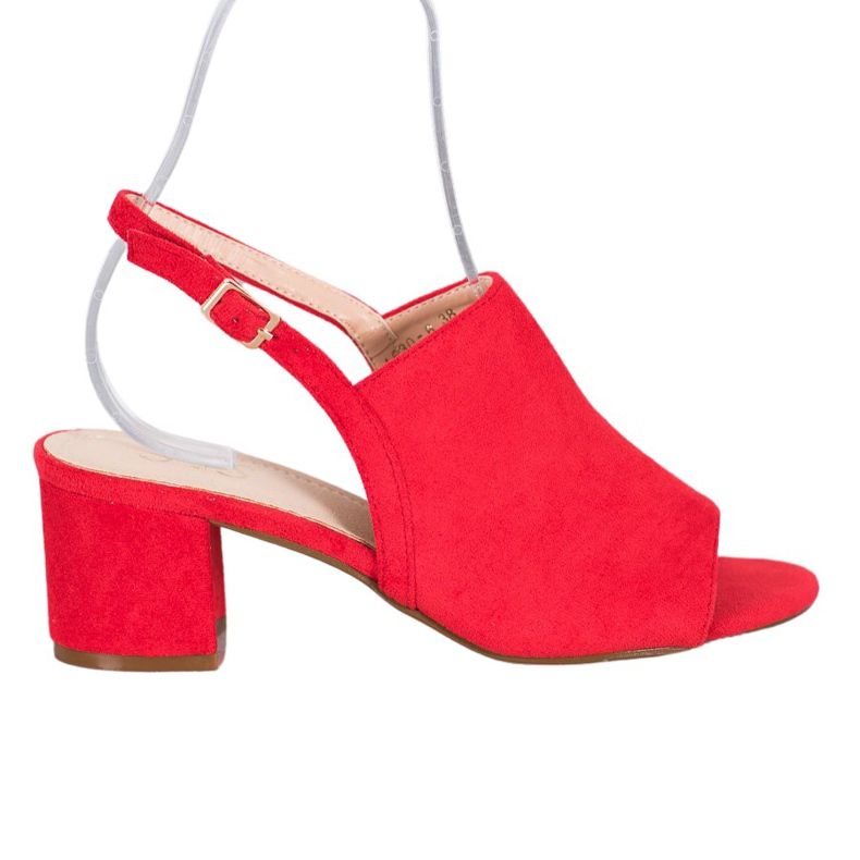 Small Swan Sapatos vermelhos em um poste