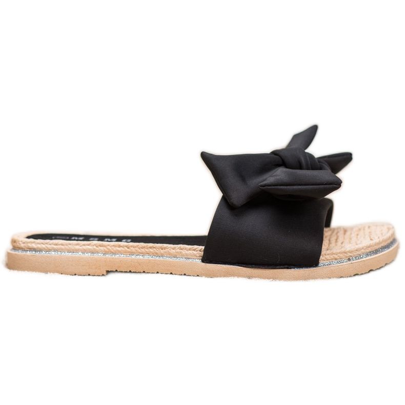 SHELOVET Chinelos pretos elegantes