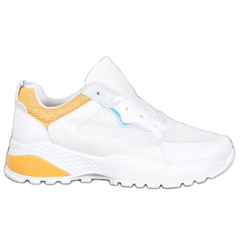 SHELOVET Tênis com inserções laranja brilhante branco