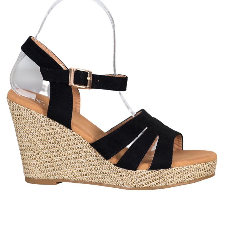 Small Swan Sandálias Classic Wedge preto