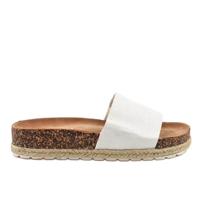 Chinelos de glitter branco 6130