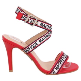 Sandálias vermelhas em salto alto LL-170P Vermelho Sandálias vermelhas em salto alto LL-170P Vermelho