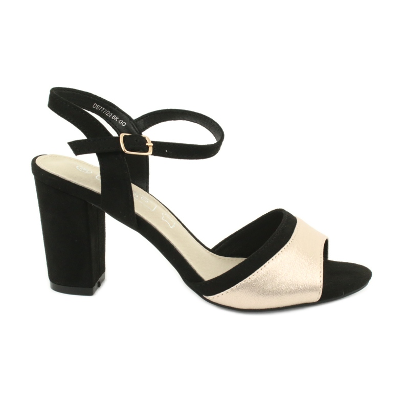 Filippo DS777/20 Sandálias femininas no posto preto/dourado