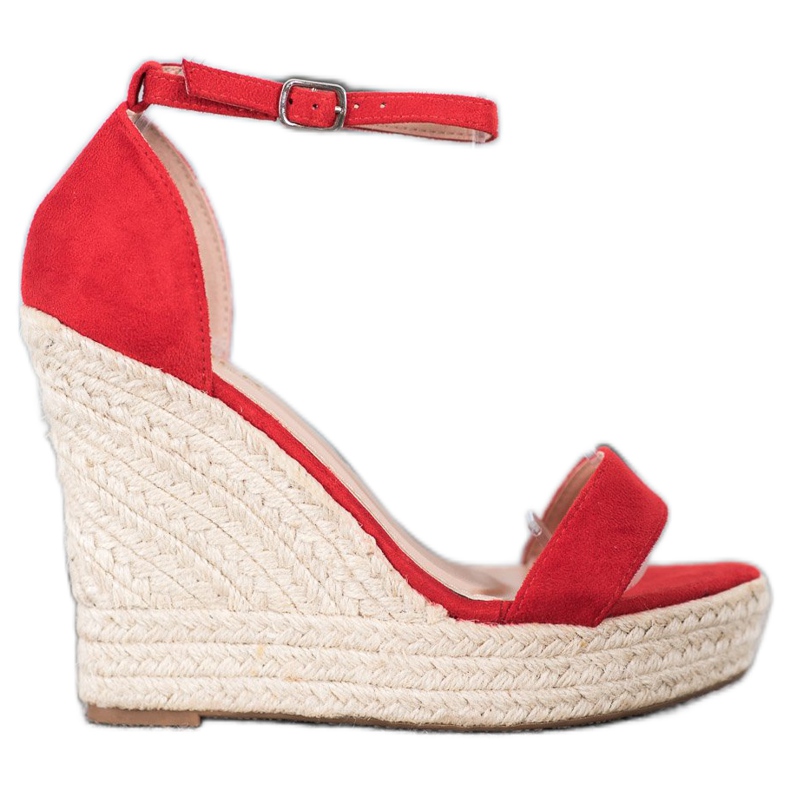 SHELOVET Sandálias sexy de cunha vermelho