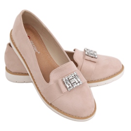 Mocassins bege de camurça pastel T245 bege