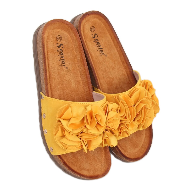 Sapatilhas de mel feminino F191 amarelas amarelo
