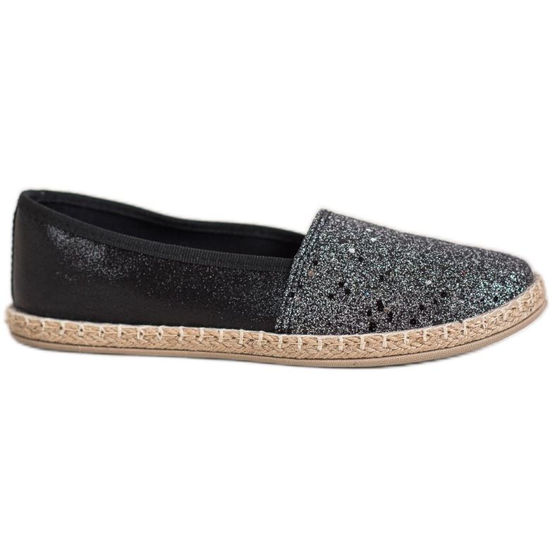 SHELOVET Shiny Slipons preto cinza