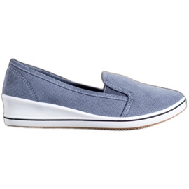 SHELOVET Slipons de camurça azul