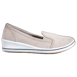 SHELOVET Slipons de camurça marrom