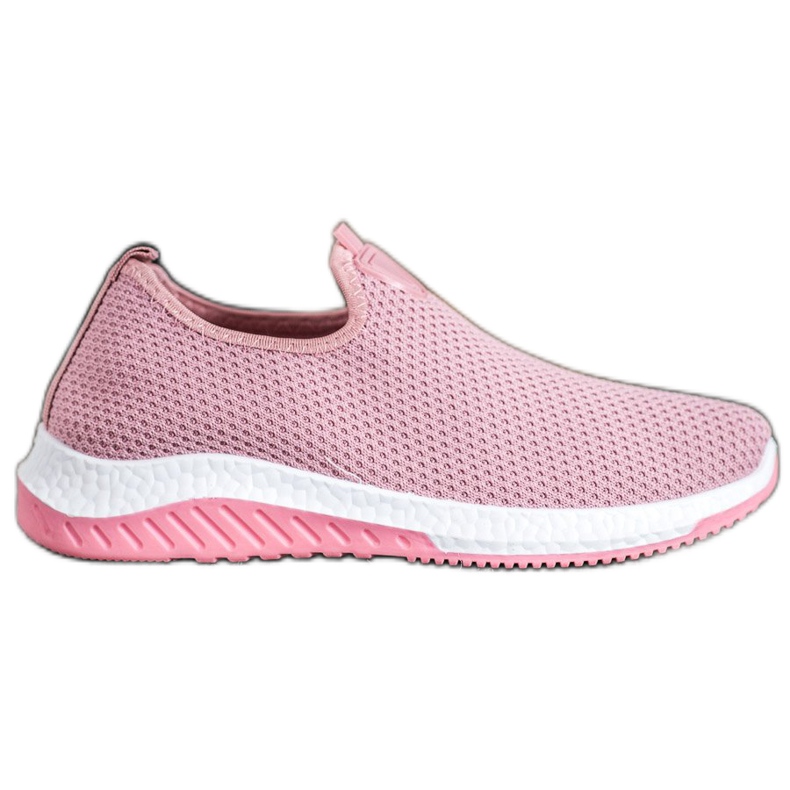 Renda Slipons Openwork na plataforma rosa
