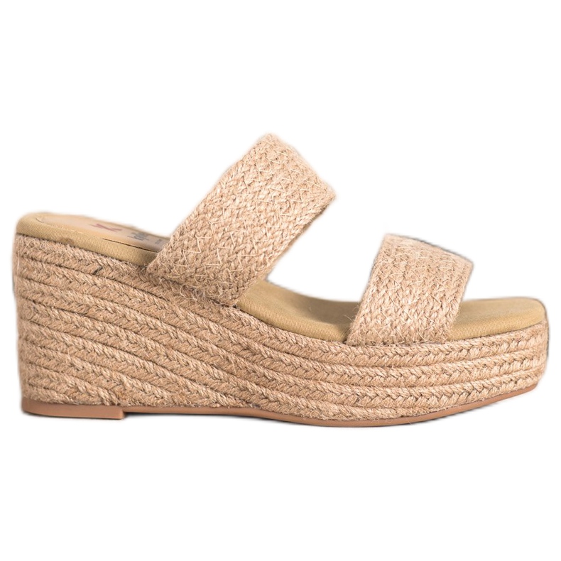 Kylie Chinelos Light Wedge bege