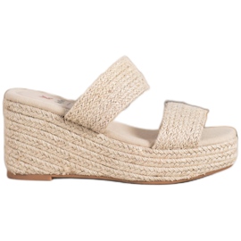 Kylie Chinelos Light Wedge bege