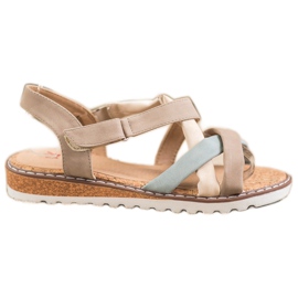 Kylie Sandálias com velcro marrom