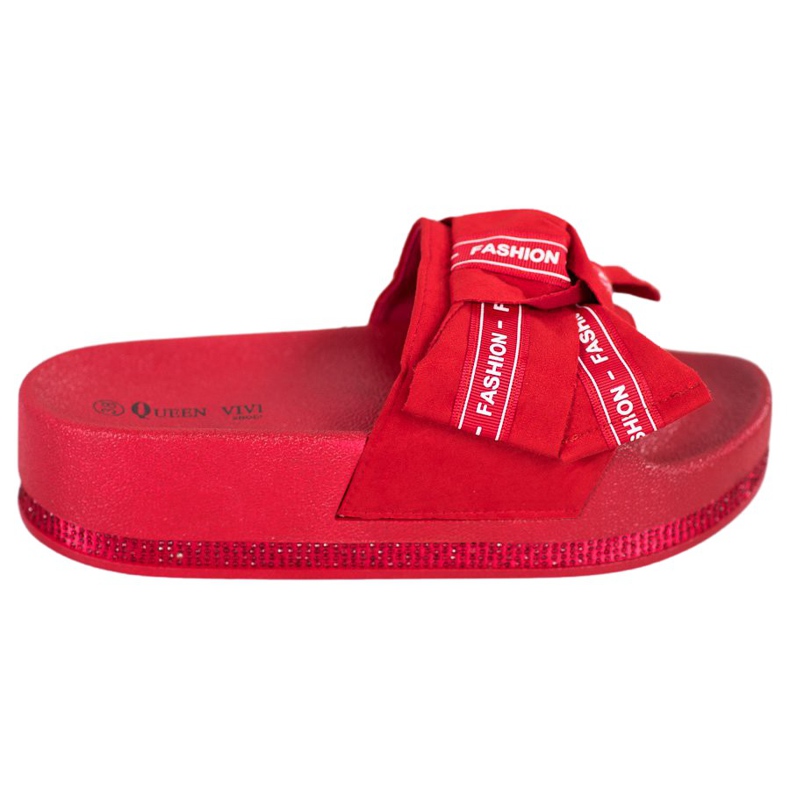 Queen Vivi Chinelos vermelhos da moda