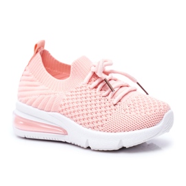 FRROCK Lena Pink atado sapatos de desporto -de-rosa