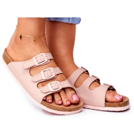 Chinelos femininos Big Star Powder Pink FF274627 rosa