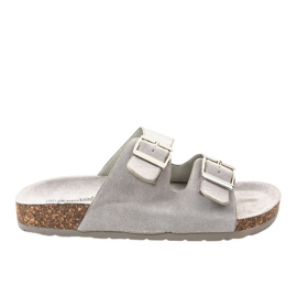 Chinelos cinza com fivela BL3100-SF