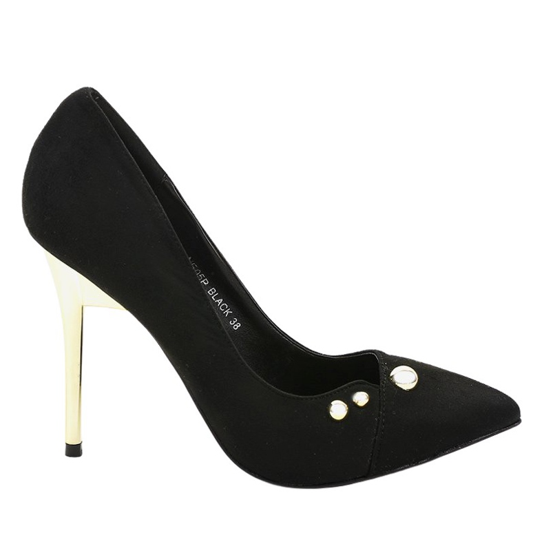 Salto alto preto clássico com tachas NE05P