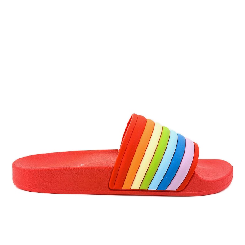 Chinelos vermelhos com arco-íris 2456-3 multicolorido