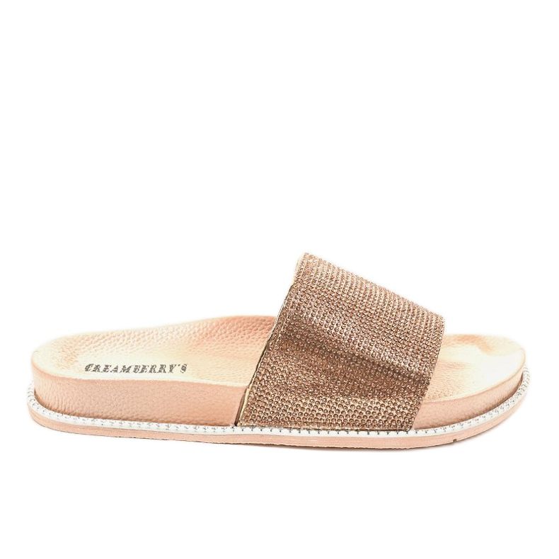 Chinelos brilhantes champanhe RL216 dourado