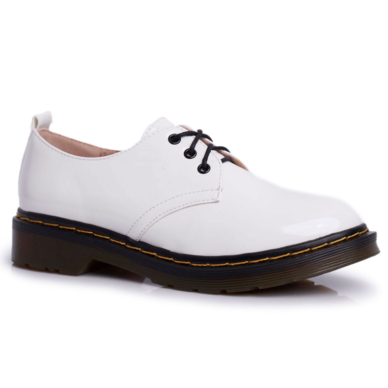 SEA Brogues feminino lacado branco melhora!