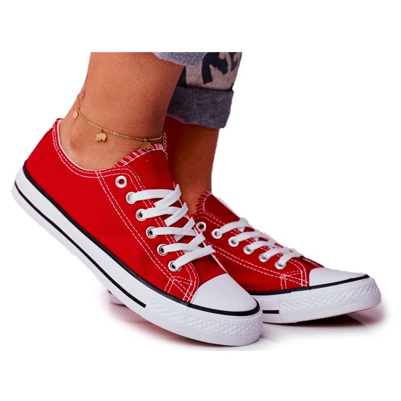 PS1 Tênis clássico feminino vermelho Omerta