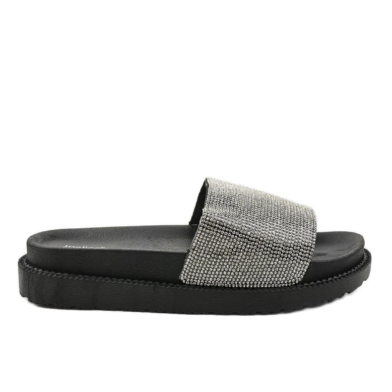 Chinelos pretos com lantejoulas SF-01