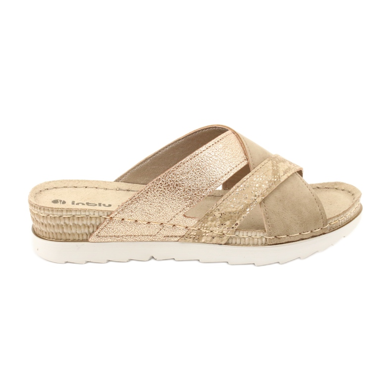 Chinelos confortáveis ​​COMFORT INBLU SABBIA OF020 bege dourado
