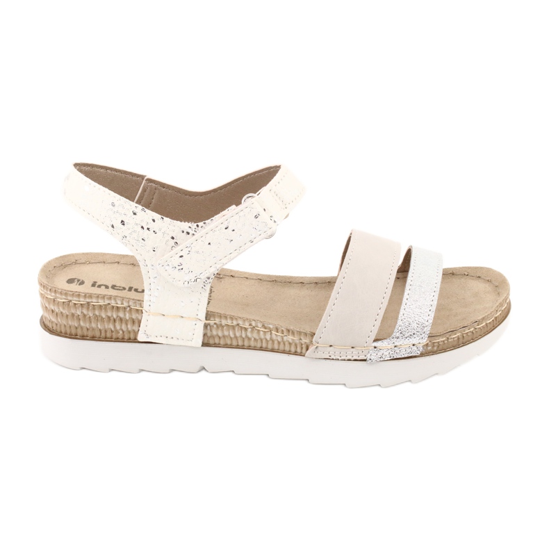 Sandálias com reforço de couro Inblu Argento OF019 branco cinza Sandálias com reforço de couro Inblu Argento OF019 branco cinza