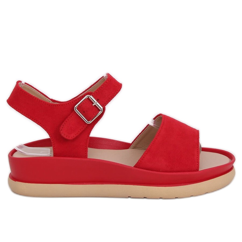 Sandálias femininas vermelhas YJ860 Rosoo vermelho