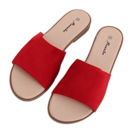 Chinelos vermelhos femininos vermelhos WL1606 Vermelho