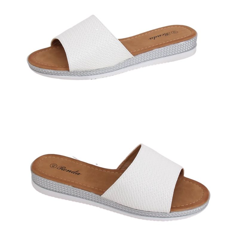 Chinelos femininos brancos BQ-66 Branco