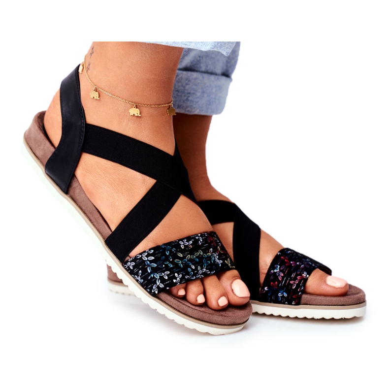 EVE Sandálias Elegantes Femininas Black Morrin preto