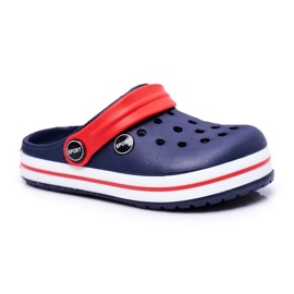 Chinelos para menino, menina, crocodilos de espuma de criança azul marinho vermelho azul-marinho