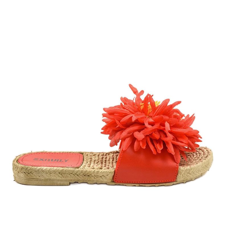 Chinelos vermelhos com flores alpercatas CD-1831