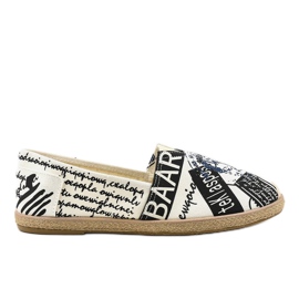 Sapatos alpercatas masculinos brancos BKA-48 preto