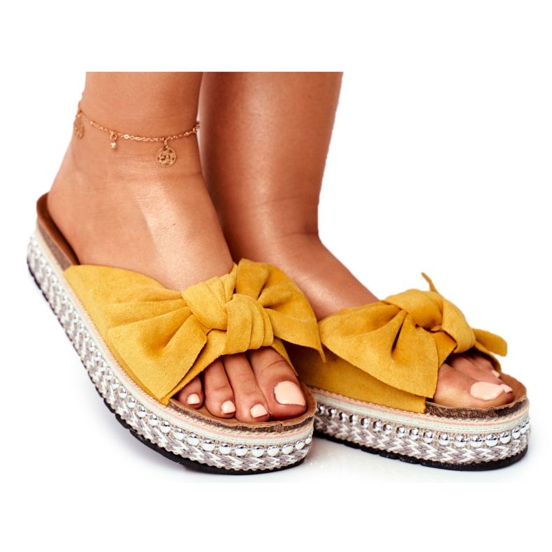 PS1 Sapatilhas altas femininas amarelas mortigo amarelo