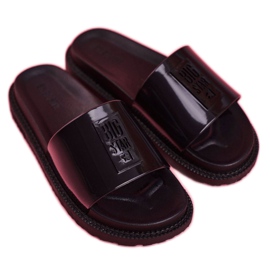Chinelos femininos Big Star com plataforma preta FF274813 preto