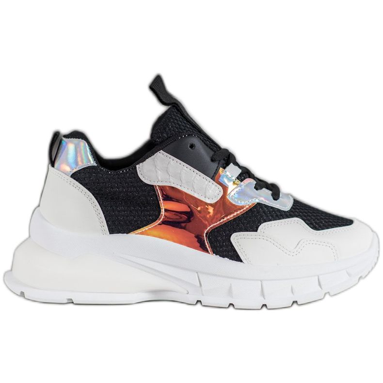 Mannika Tênis elegantes com malha preto