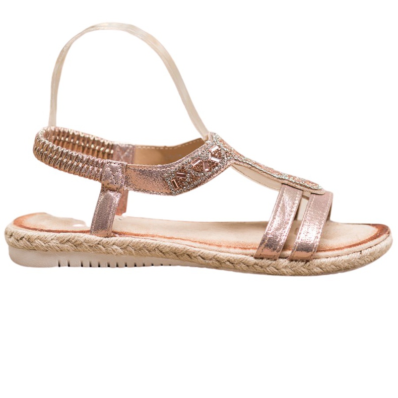 SHELOVET Sandálias Elegantes Com Decorações amarelo