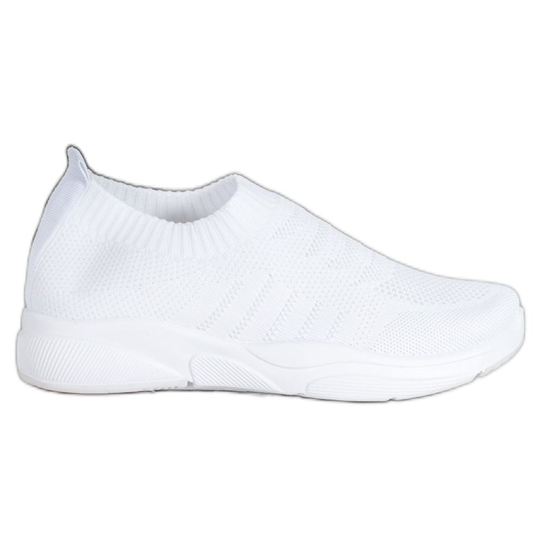 Sweet Shoes Slipons confortáveis ​​na plataforma branco