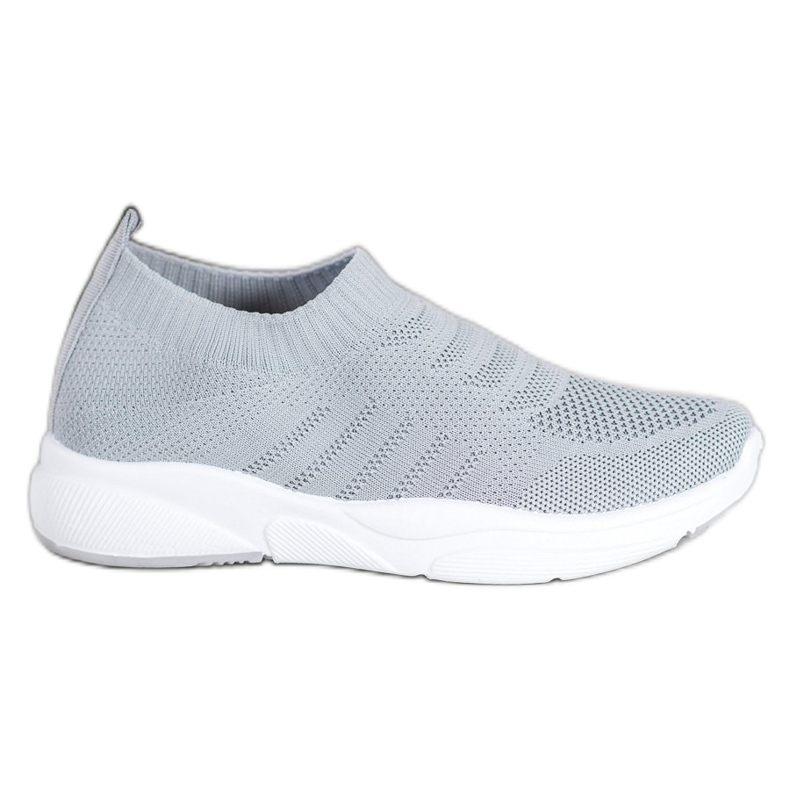 Sweet Shoes Slipons confortáveis ​​na plataforma cinza