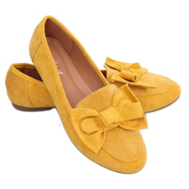 Mocassins com laço de mel B2028 Amarelo Mocassins com laço de mel B2028 Amarelo
