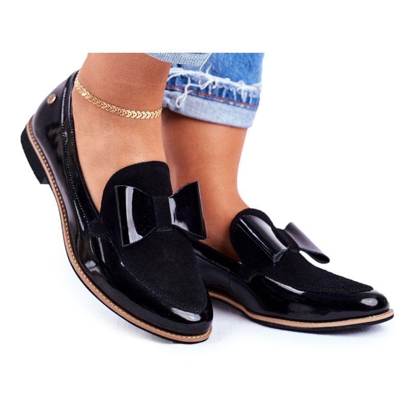 Brogues Maciejka Feminino Mocassins Lacados Preto 04099-01 / 00-5