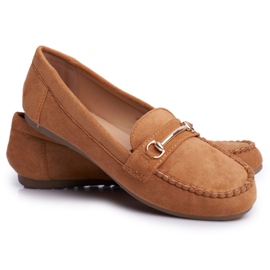 BUGO Mulheres Loafers Camel Camel Dive marrom