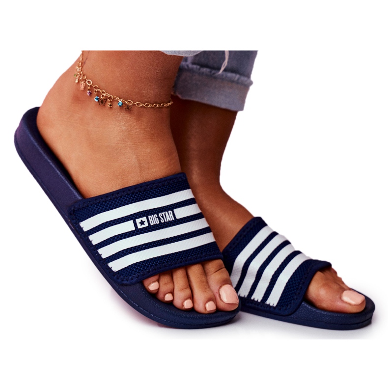 Chinelos femininos Big Star Azul marinho FF274A356