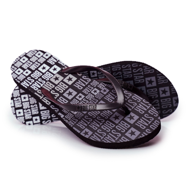 Chinelos femininos flip-flops Big Star Black FF274A303 preto