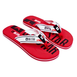 Chinelos masculinos flip-flops Big Star Red FF274A451 vermelho