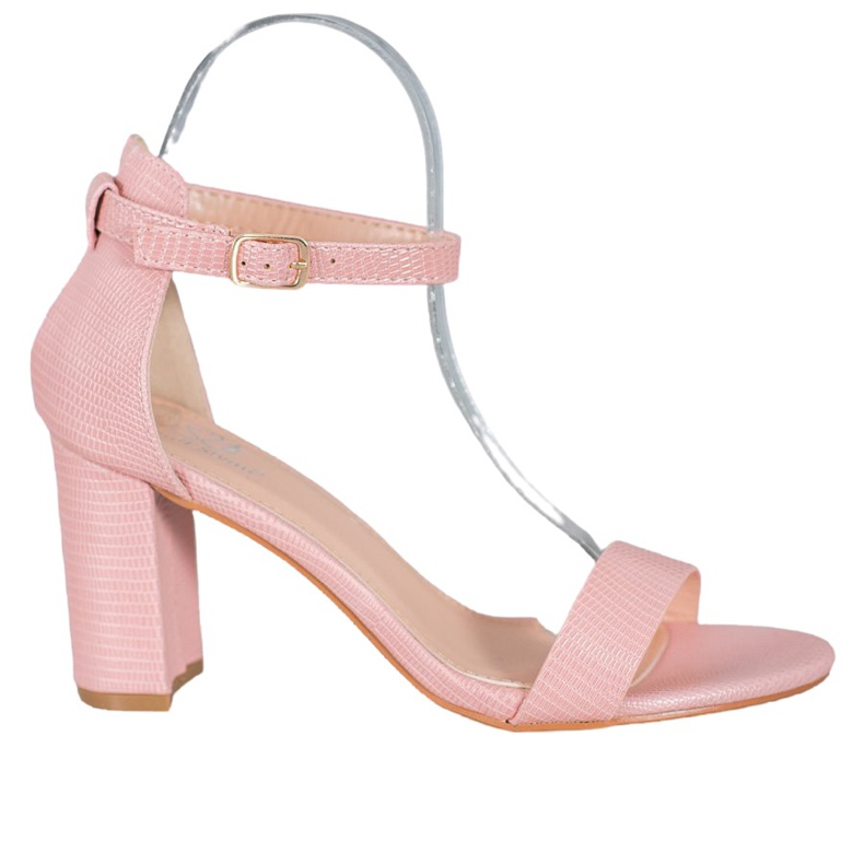Small Swan Sandálias elegantes de salto alto rosa