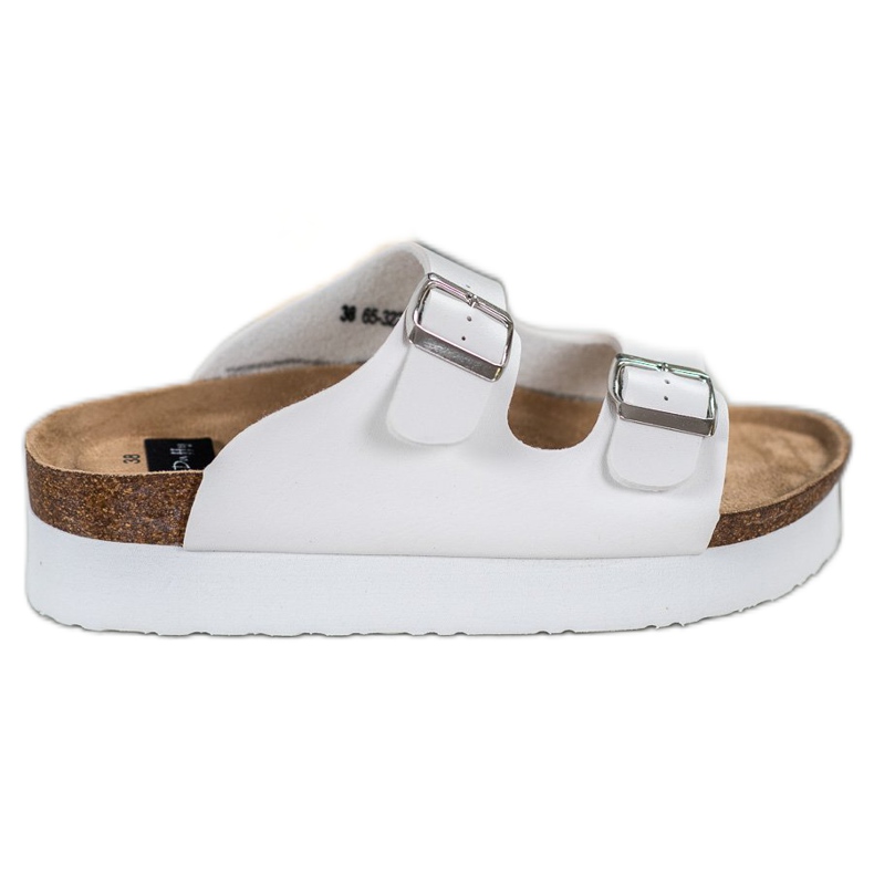 SHELOVET Chinelos brancos na plataforma